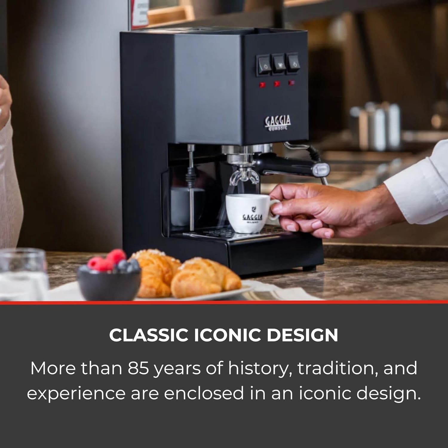 Gaggia Classic Evo Pro Espresso Machine – 2.1 liters – Thunder Black – Semi-Automatic Espresso Machines