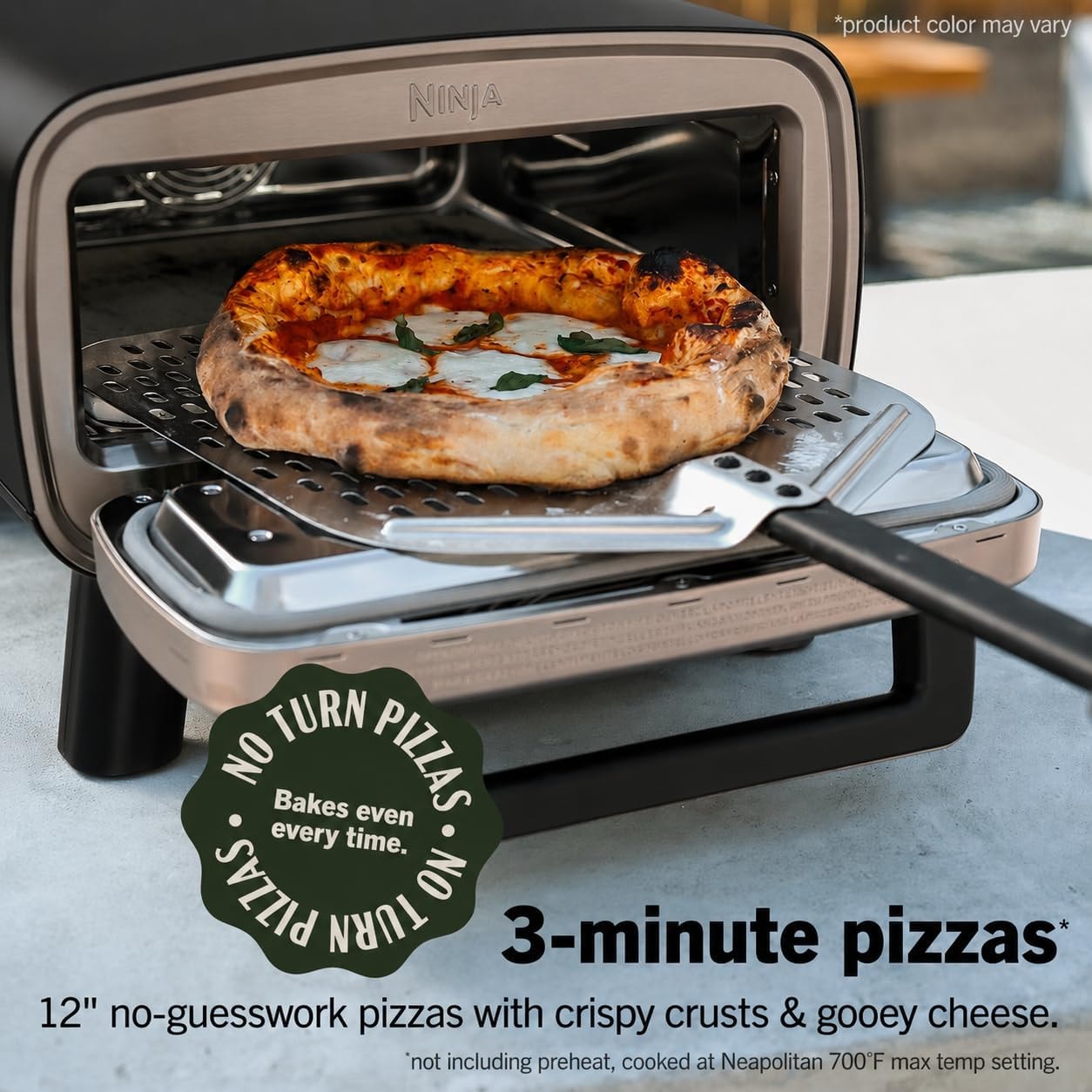 Ninja Artisan Outdoor Pizza Oven – 0.44 cubic feet – Gray – Outdoor Ovens