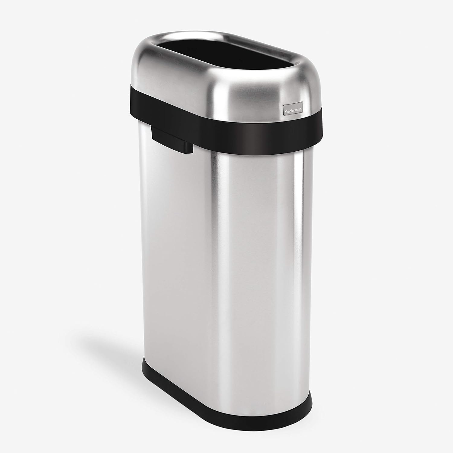 simplehuman 13 Gallon Slim Open Trash Can – 50 liters – Brushed – Trash Cans