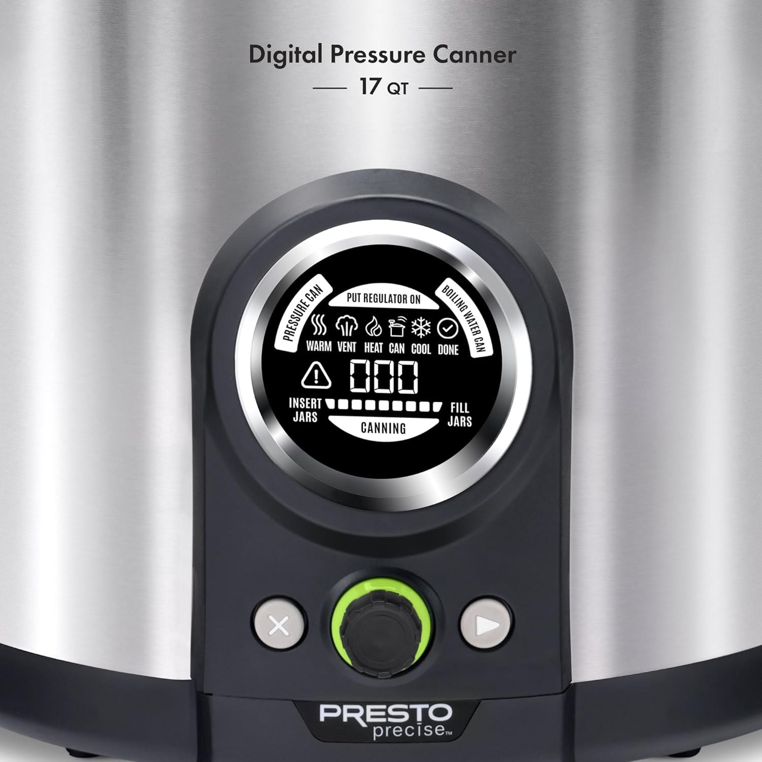 PRESTO 02152 17-Quart Digital Pressure Canner Safety Features & Recipe – 17 quarts – Stainless Steel – Canning