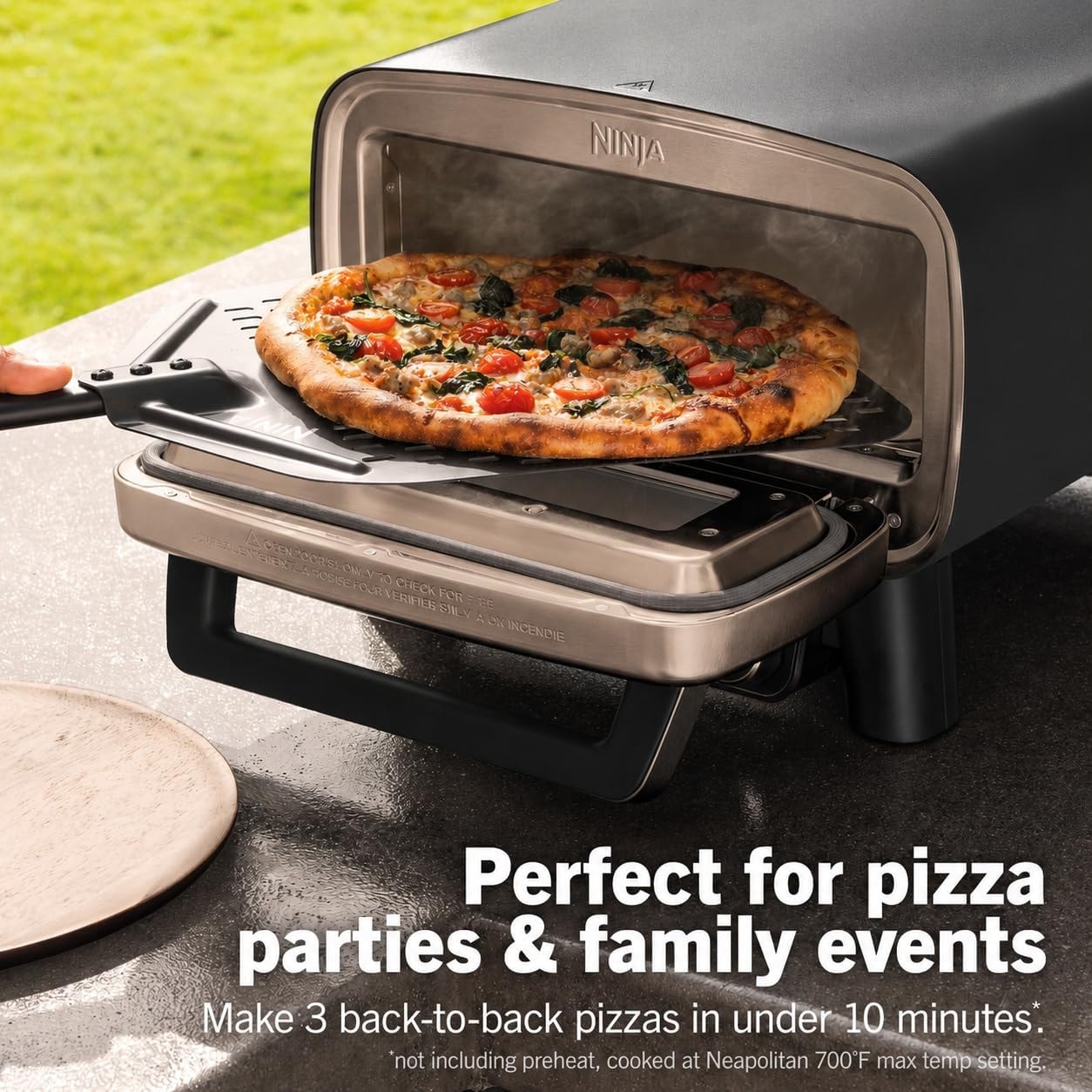 Ninja Artisan Outdoor Pizza Oven – 0.44 cubic feet – Gray – Outdoor Ovens