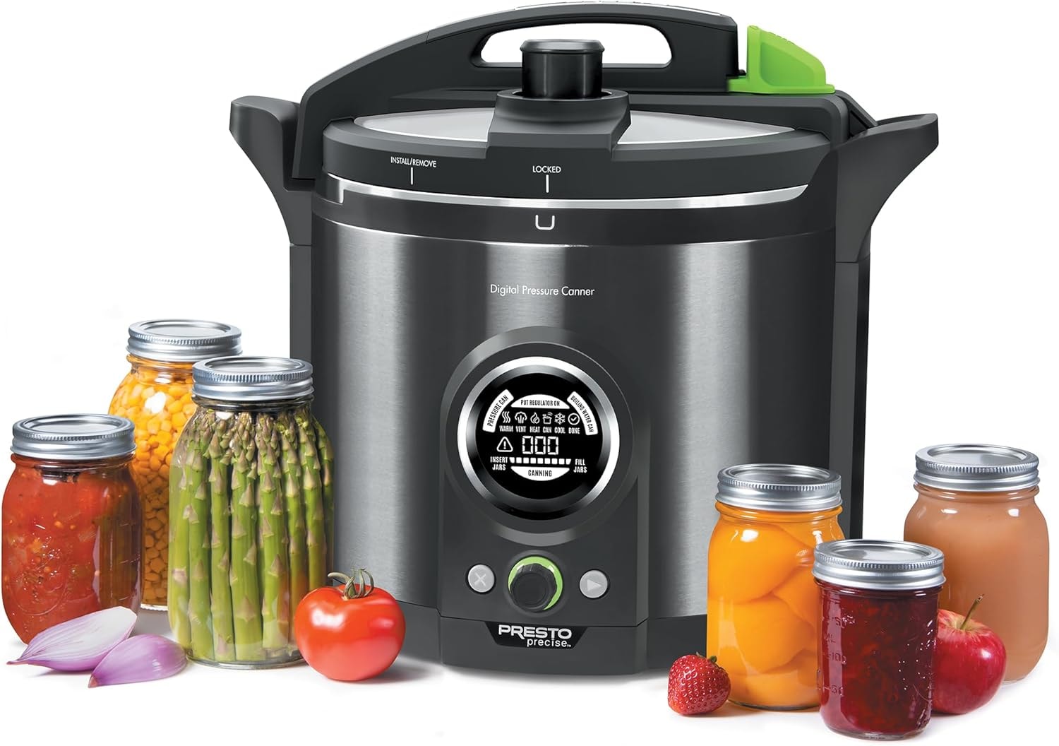Presto 12 Quart Digital Pressure Canner – 12 quarts – Black Stainless – Containers