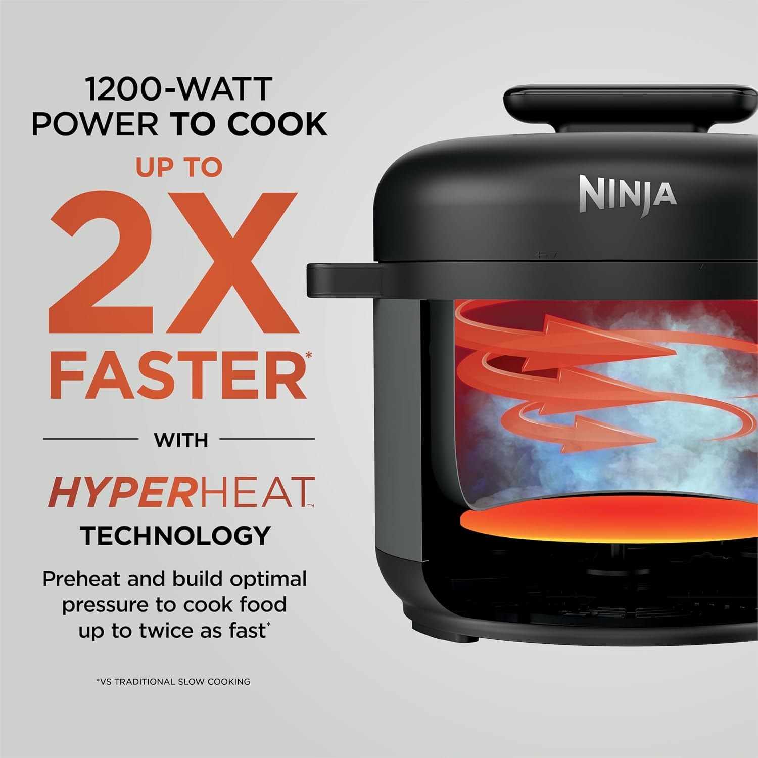 Ninja HyperHeat 6.5 Qt 9-in-1 Electric Pressure Cooker – 6 quarts – Grey – Electric Pressure Cookers