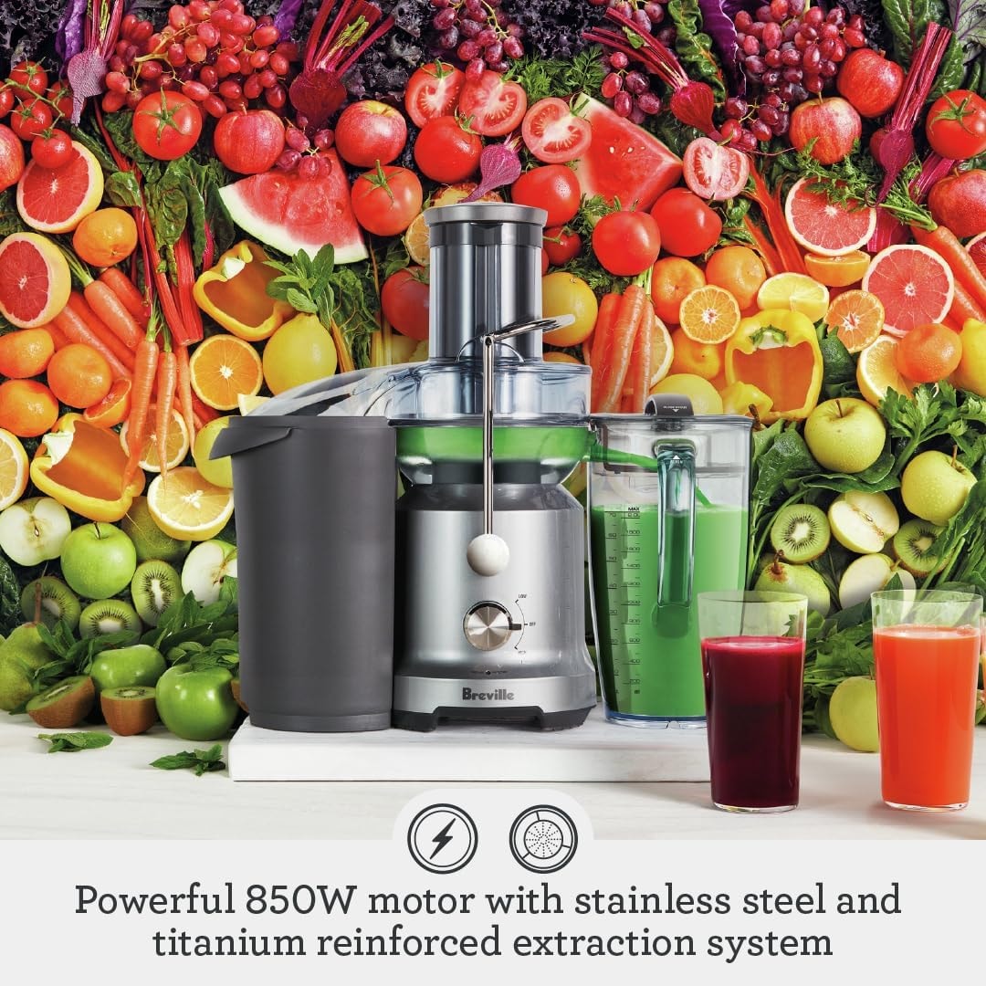 Sage Nutri Juicer Cold Silver Juicer – 2 liters – Centrifugal Juicers