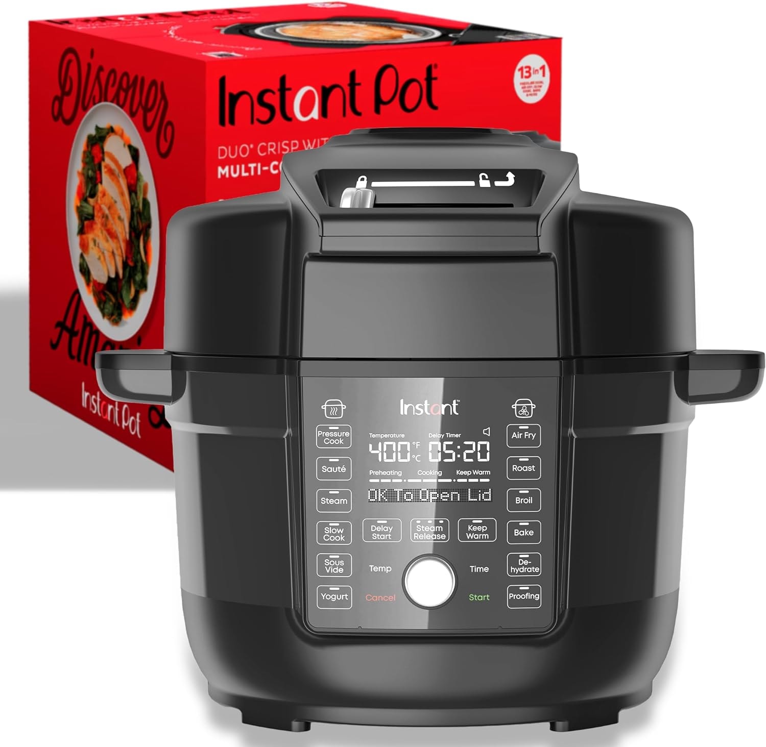 Instant Pot Duo Crisp Ultimate Air Fryer – 6.5 liters – Black – Electric Pressure Cookers