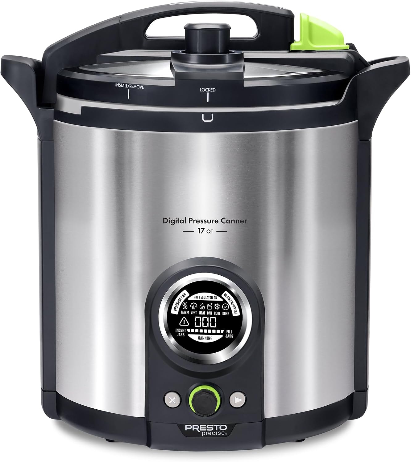 PRESTO 02152 17-Quart Digital Pressure Canner Safety Features & Recipe – 17 quarts – Stainless Steel – Canning