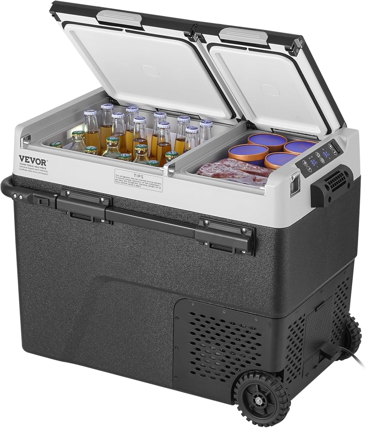 VEVOR 74 QT Portable Cooler – 58 liters – Black – Coolers & Refrigerators