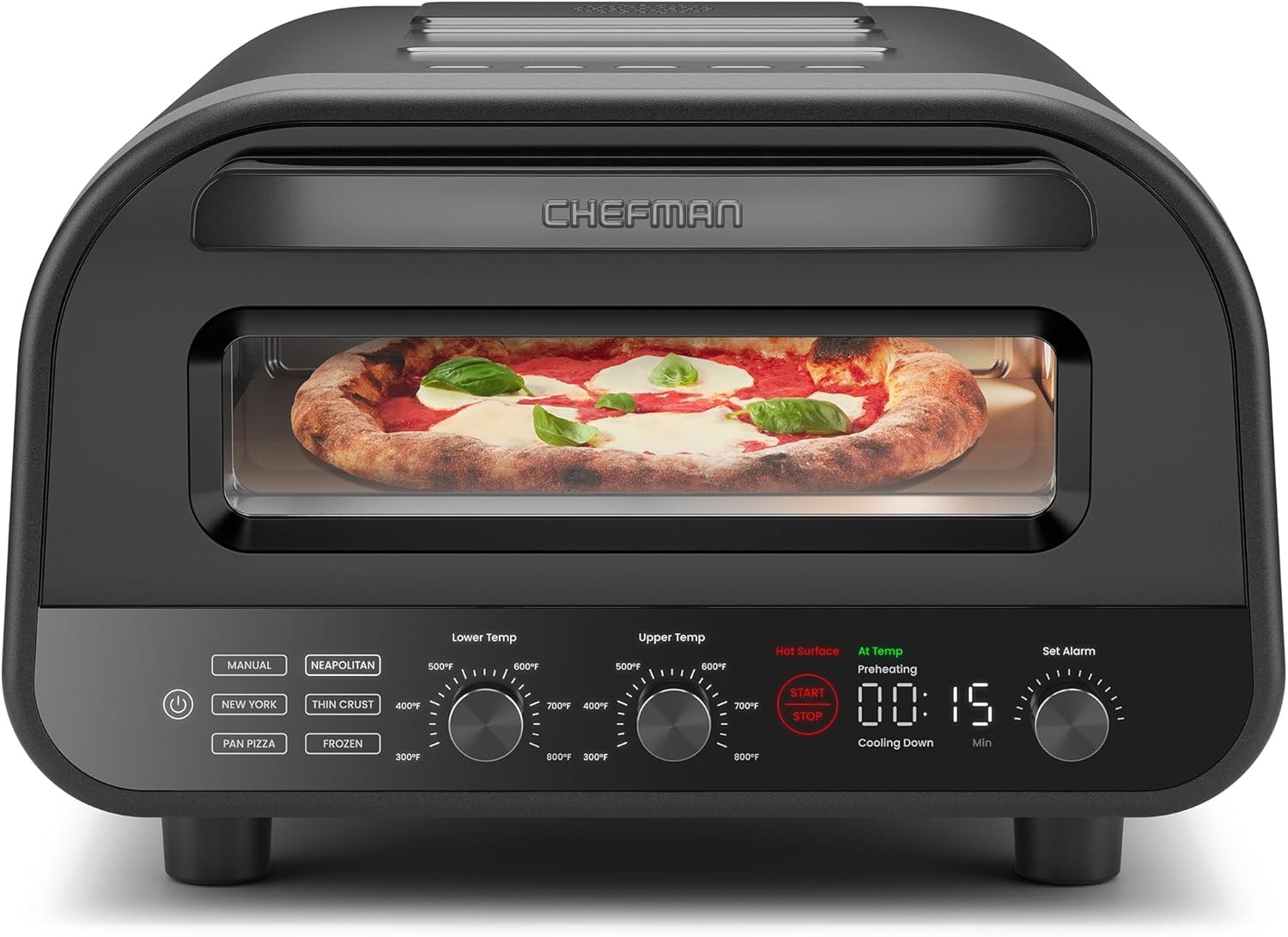 Chefman Home Slice Indoor Electric Pizza Oven RJ25-PO12-BLACK – Countertop Pizza Ovens