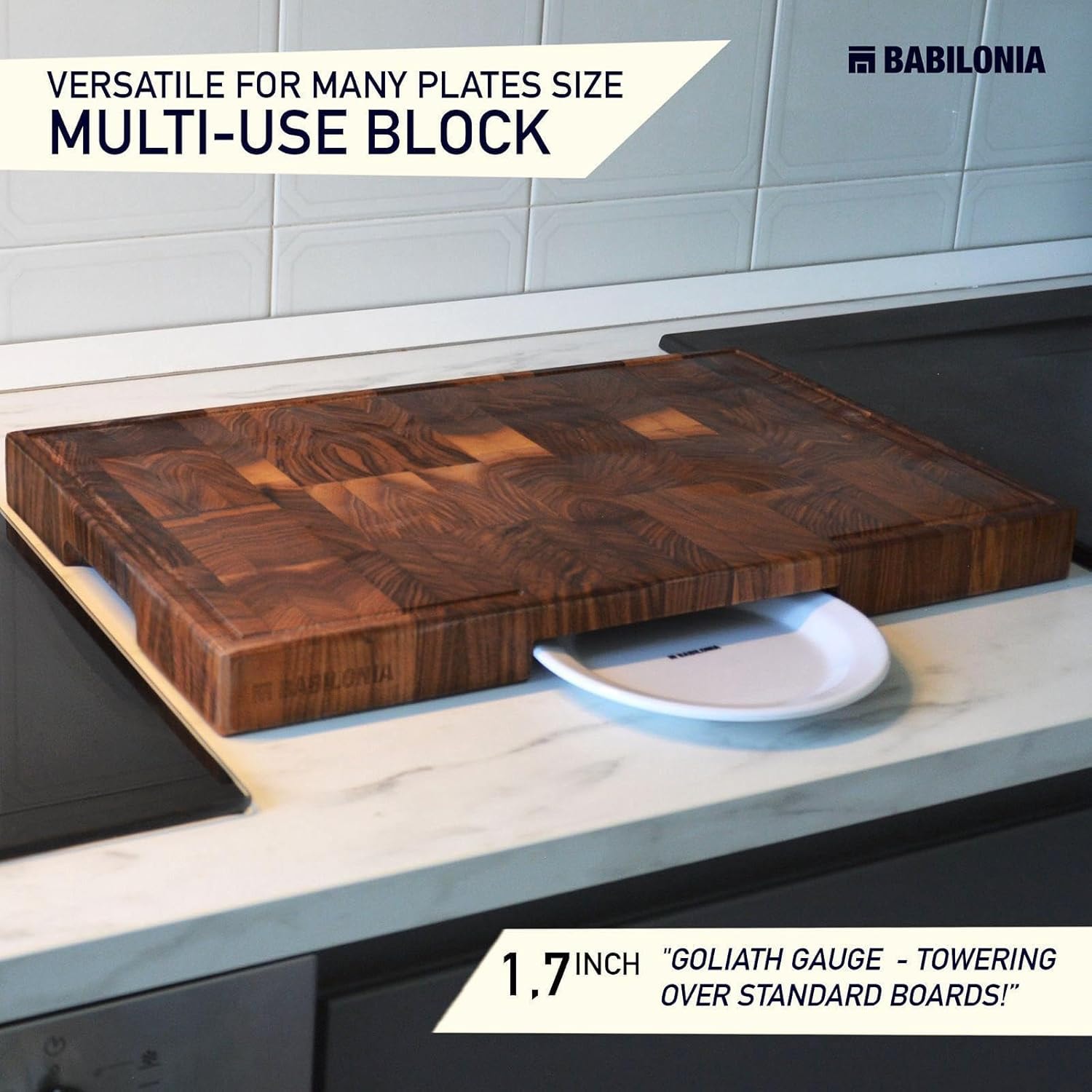 Large End Grain Walnut Wood Cutting Board Walnut 18x12x1.25" / Design  – 24"L x 15"W – Black Walnut – Cutting Boards