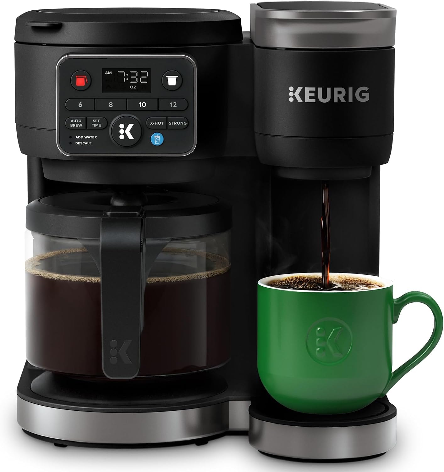 K-Duo Hot & Iced Single Serve & Carafe Coffee Maker Gen 2 – Black – Single-Serve Brewers