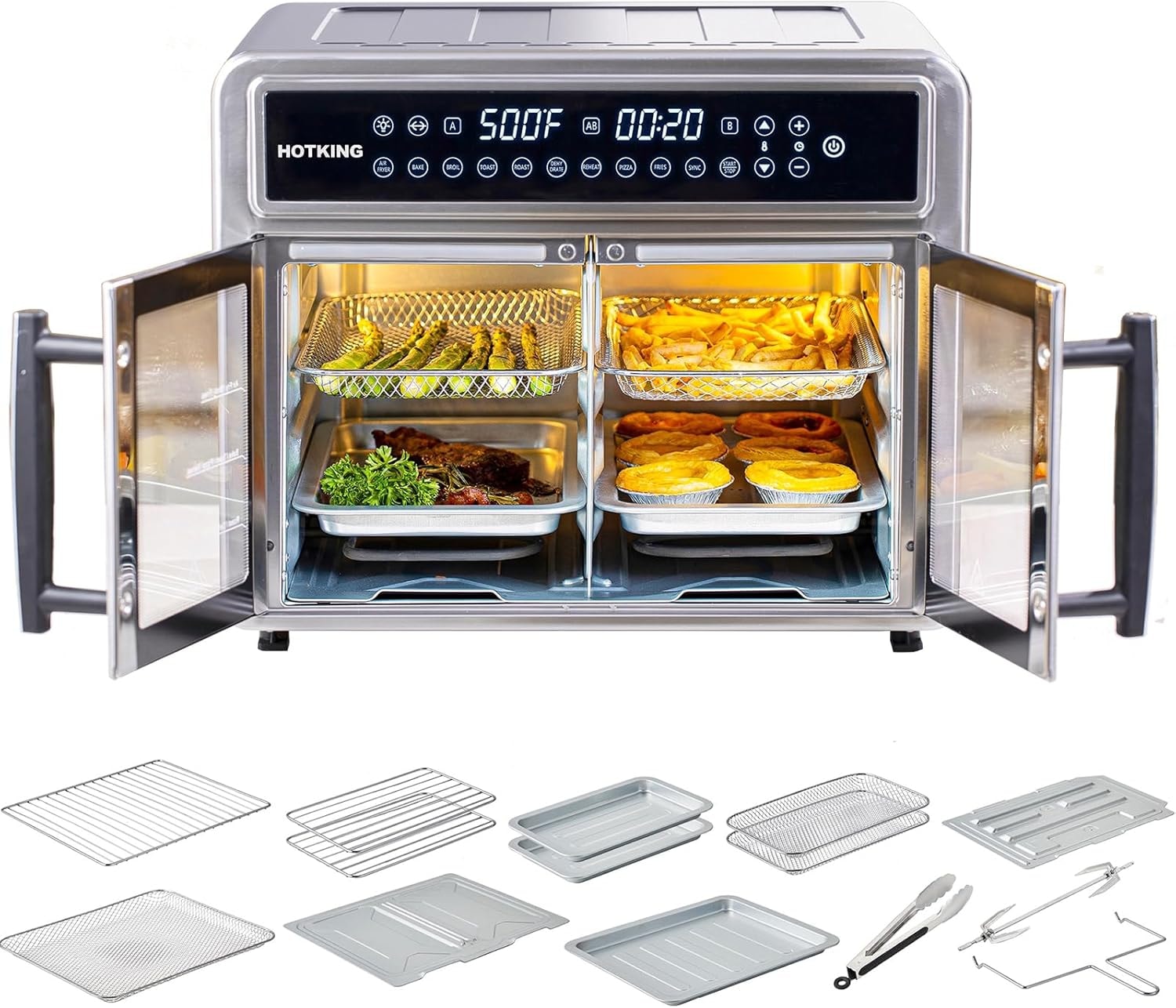 29QT Air Fryer Toaster Oven – 28 quarts – Silver – Air Fryers