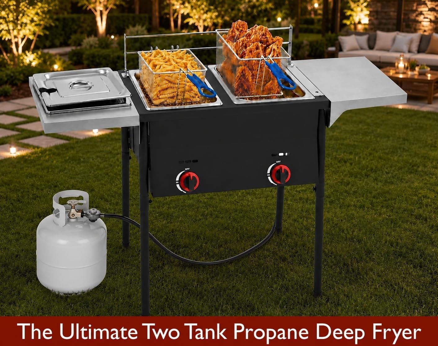 Bioexcel Two-Tank Deep Fryer – Stainless Steel – Fryers
