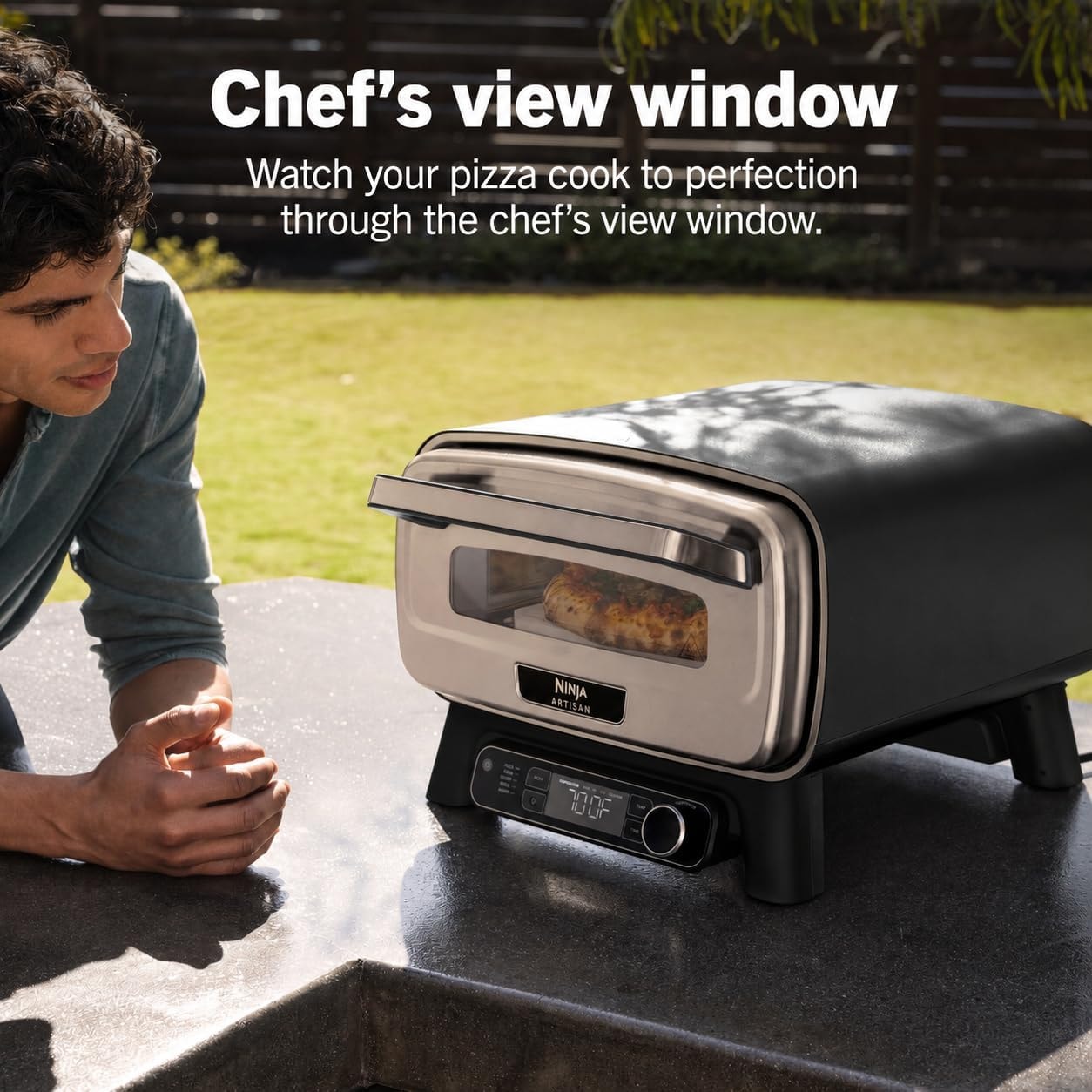 Ninja Artisan Outdoor Pizza Oven – 0.44 cubic feet – Gray – Outdoor Ovens