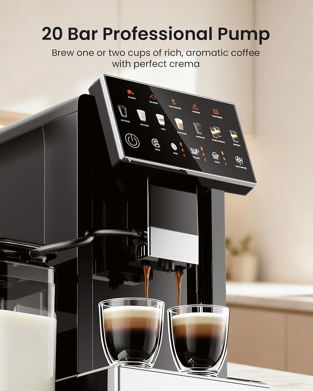 Thyme & Table Fully Automatic Espresso Machine – 1.5 liters – Black – Super-Automatic Espresso Machines