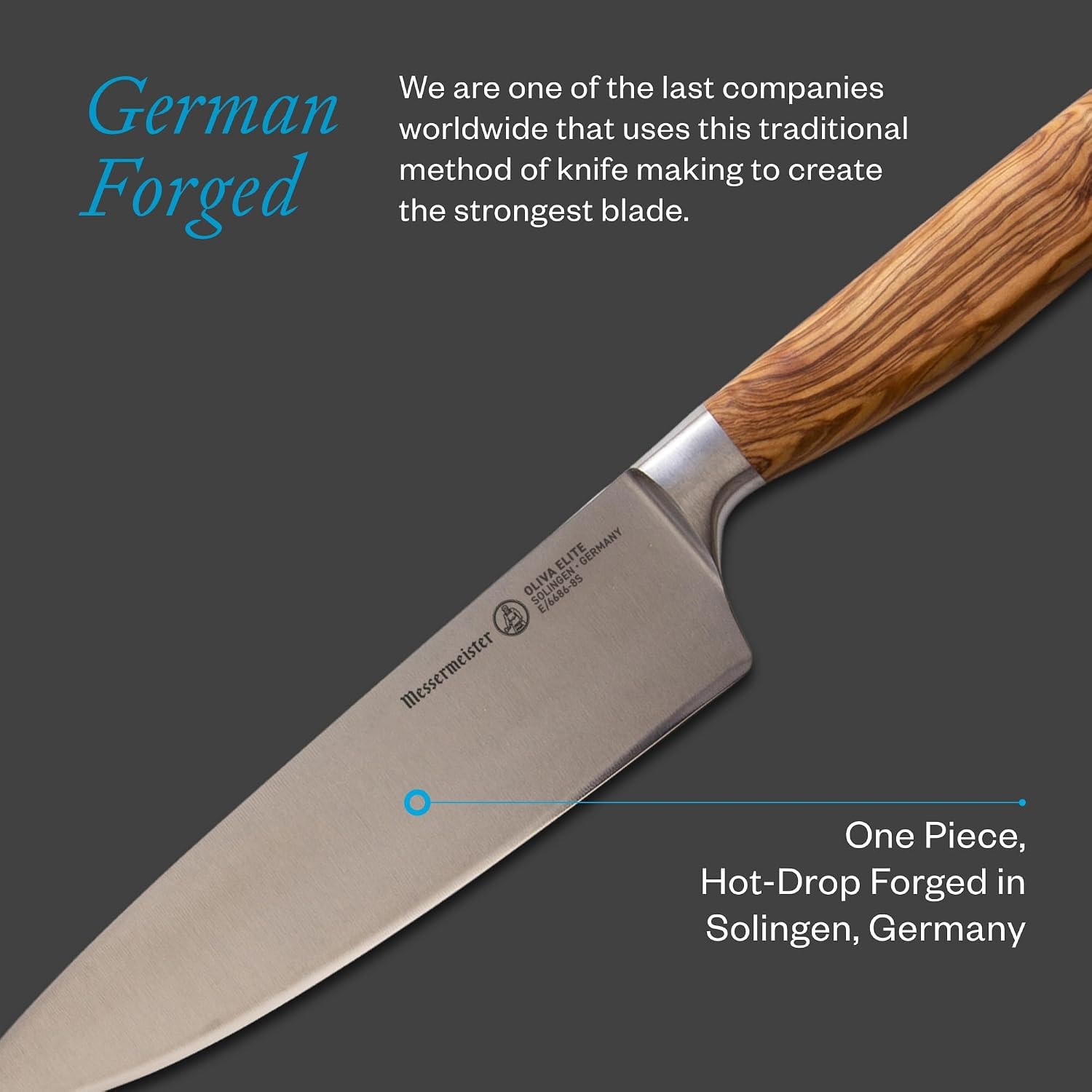 Messermeister Elite Stealth Chef Knife – 8" – Brown – Chef's Knives