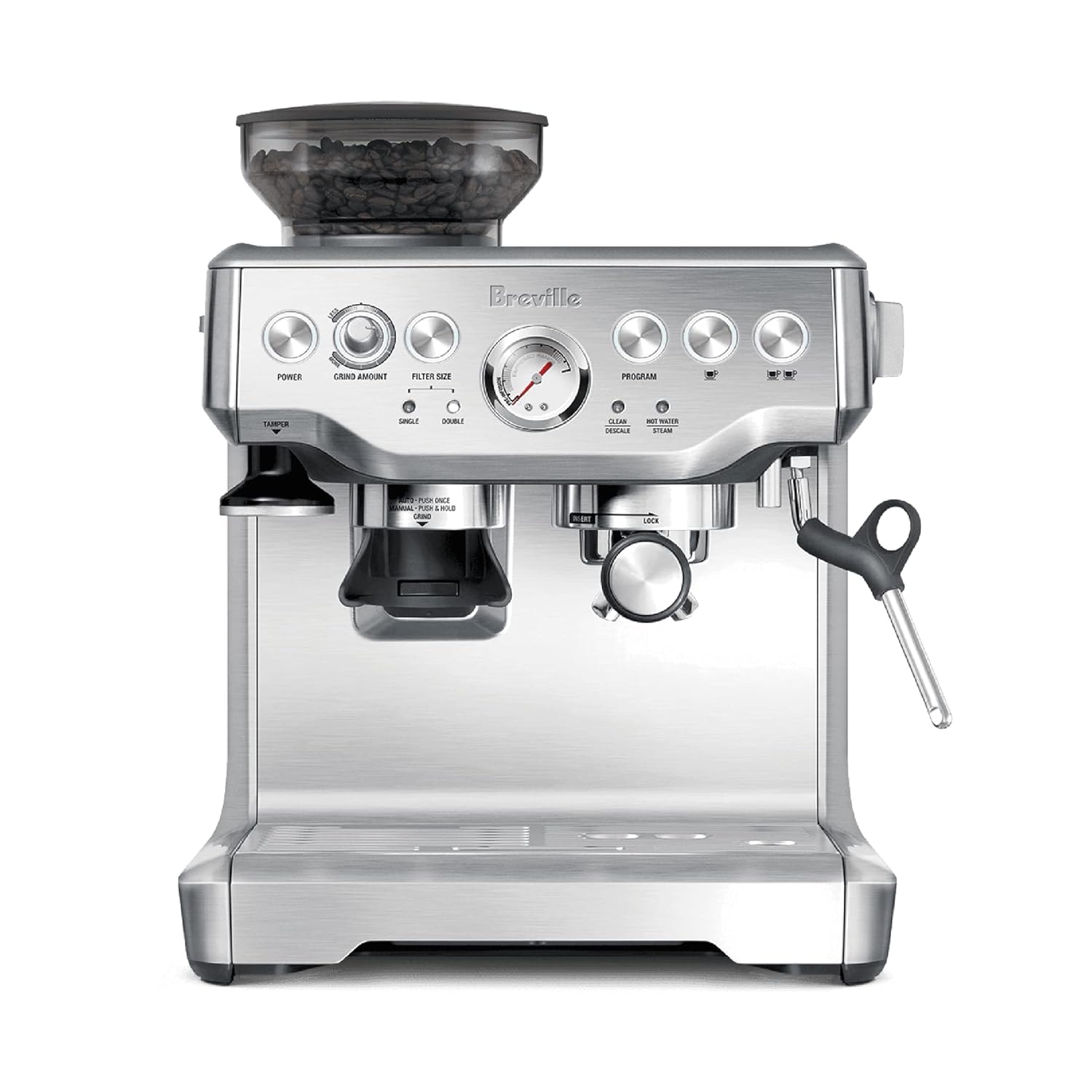 Breville Barista Express Manual Espresso Machine BES870A – 1 cups – Brushed Stainless Steel – Semi-Automatic Espresso Machines