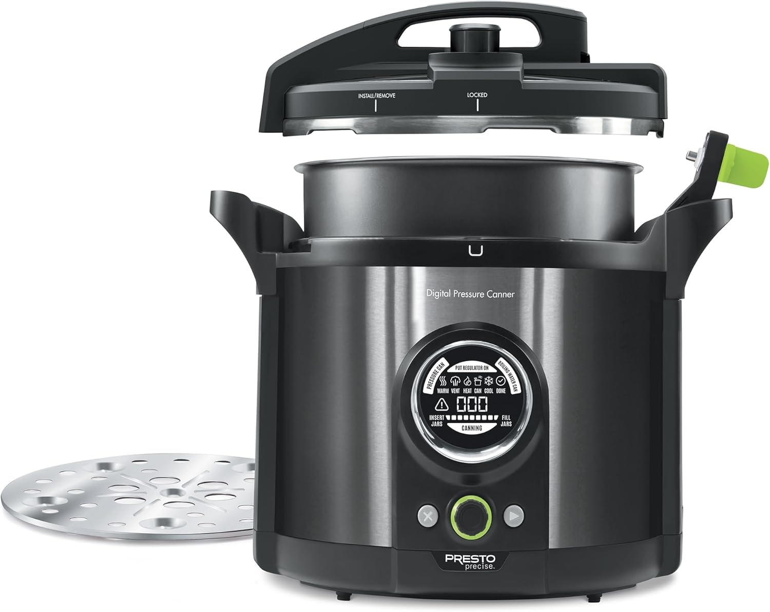 Presto 12 Quart Digital Pressure Canner – 12 quarts – Black Stainless – Containers