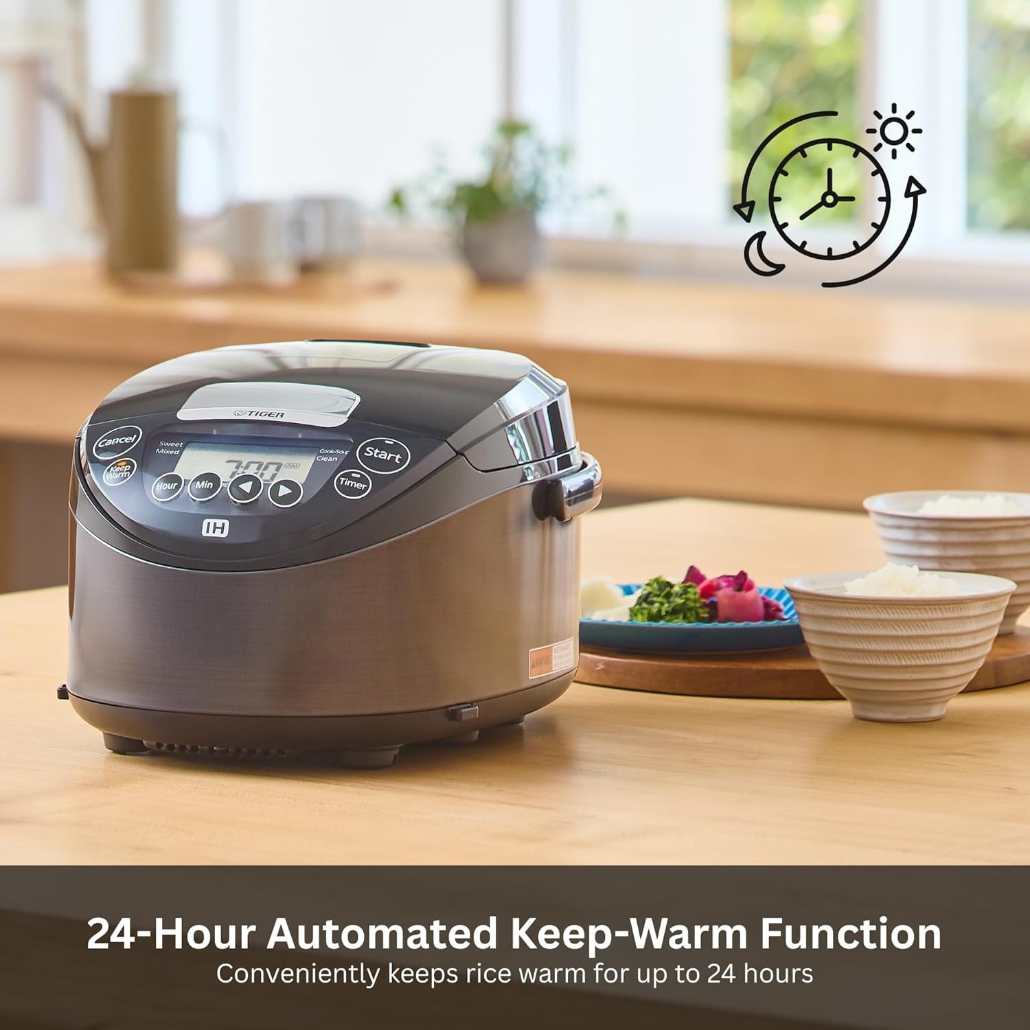Tiger JPW-H18U Induction Heating Rice Cooker and Warmer – 10 cups – Black – Rice Cookers