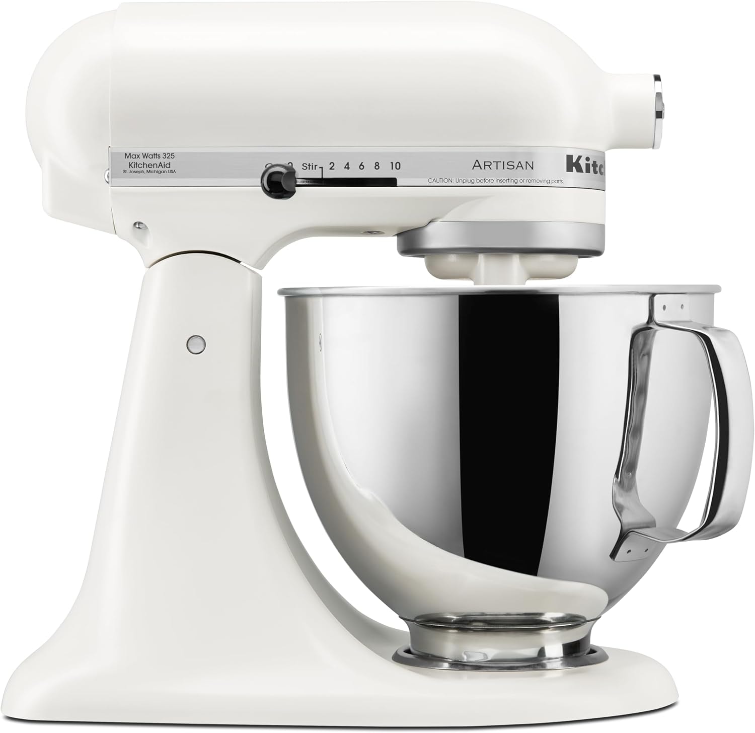 KitchenAid KSM150PS Artisan 5-qt. Stand Mixer, White, 5 QT – 5 quarts – Porcelain – Stand Mixers