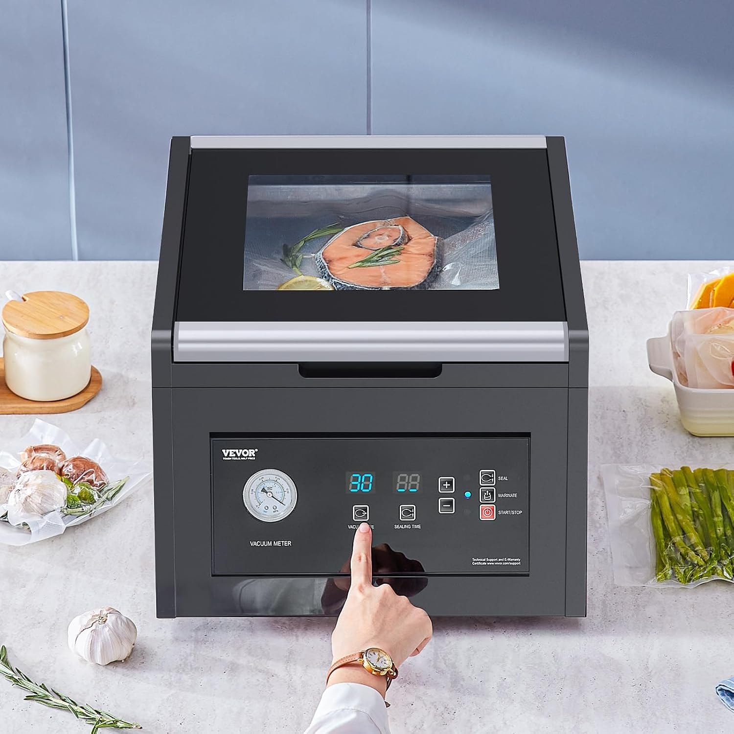 Vevor Chamber Vacuum Sealer, 380w Vacuum Pump Power, Sealing Bag Packi – Black – Vacuum Sealers