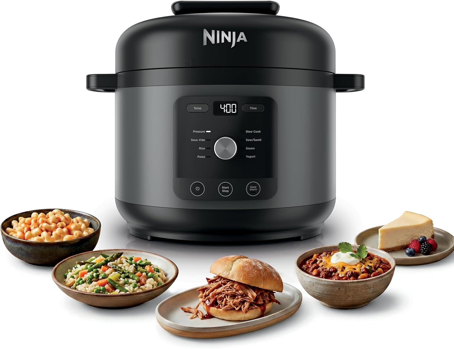 Ninja HyperHeat 6.5 Qt 9-in-1 Electric Pressure Cooker – 6 quarts – Grey – Electric Pressure Cookers