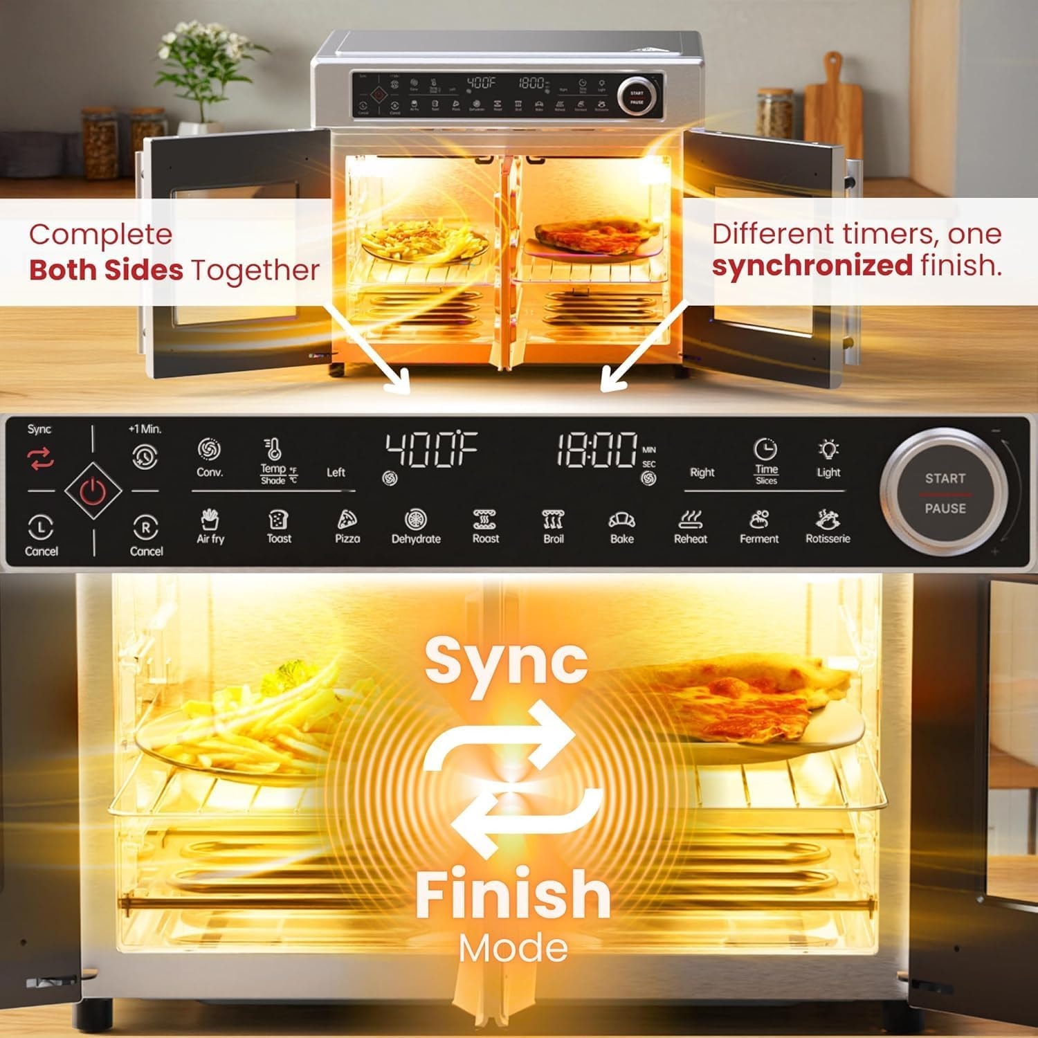 Magic Mill Ultra-Premium 32QT Air Fryer Oven – 32 quarts – Stainless Steel – Toaster Ovens