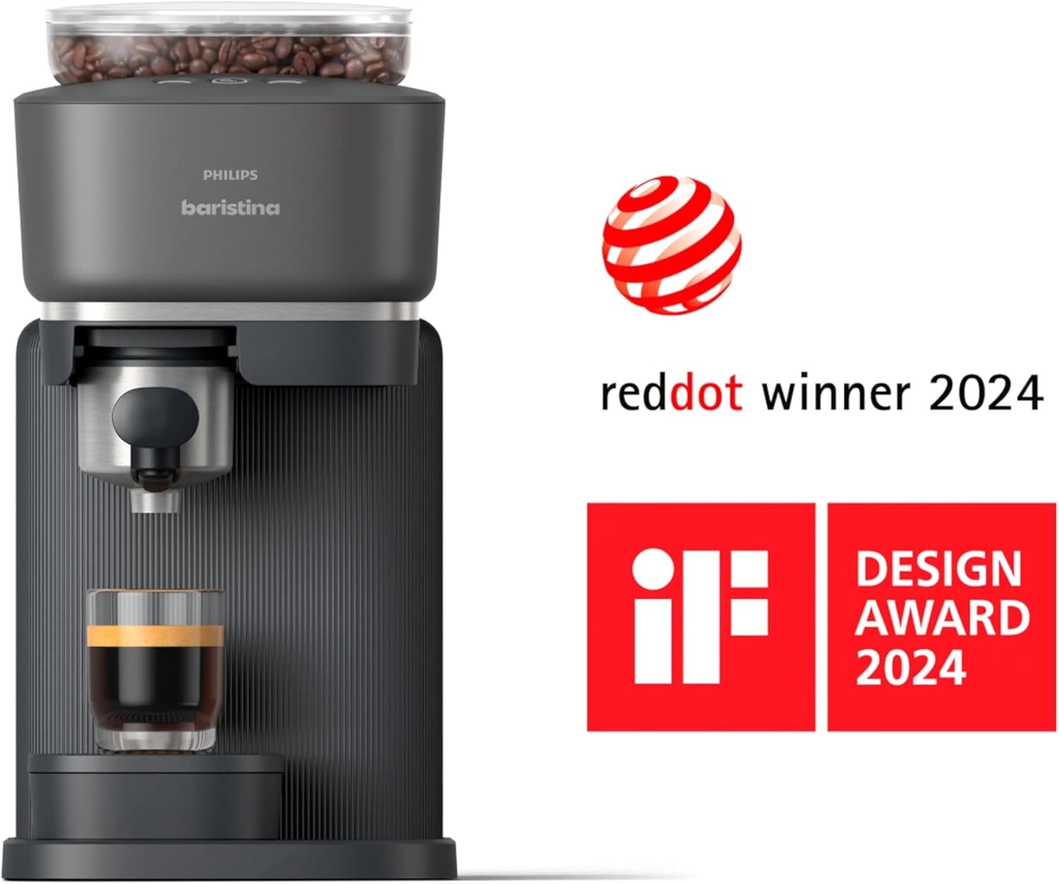 Philips Baristina Automatic Espresso Machine & Milk Frother Bundle – 1 cups – Black – Espresso Machine & Coffeemaker Combos