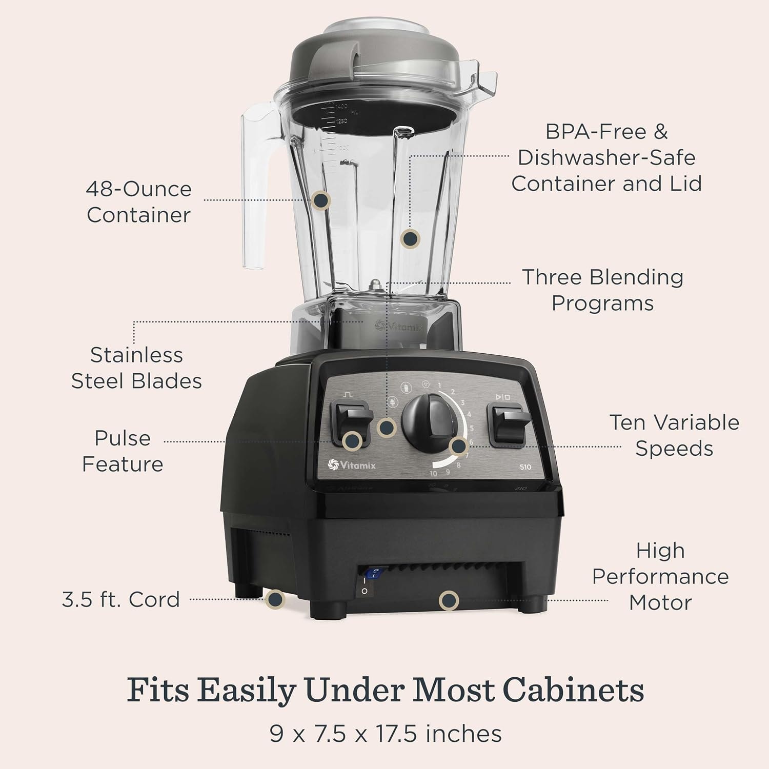 Vitamix Propel Blender 510 – Black – Countertop Blenders