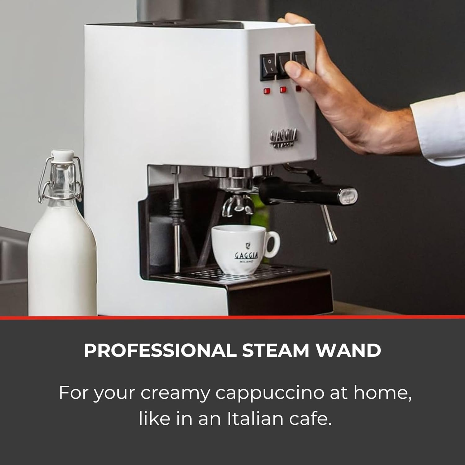 Gaggia Classic Evo Pro Espresso Machine RI9380/48 – 2.1 liters – Polar White – Semi-Automatic Espresso Machines
