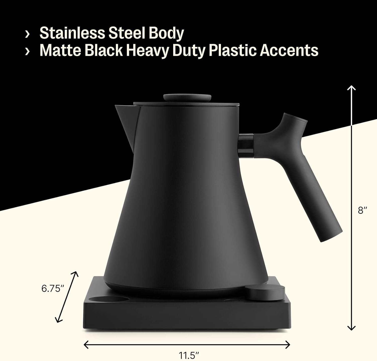 Fellow Corvo EKG Electric Kettle – 0.9 liters – Matte Black – Electric Kettles
