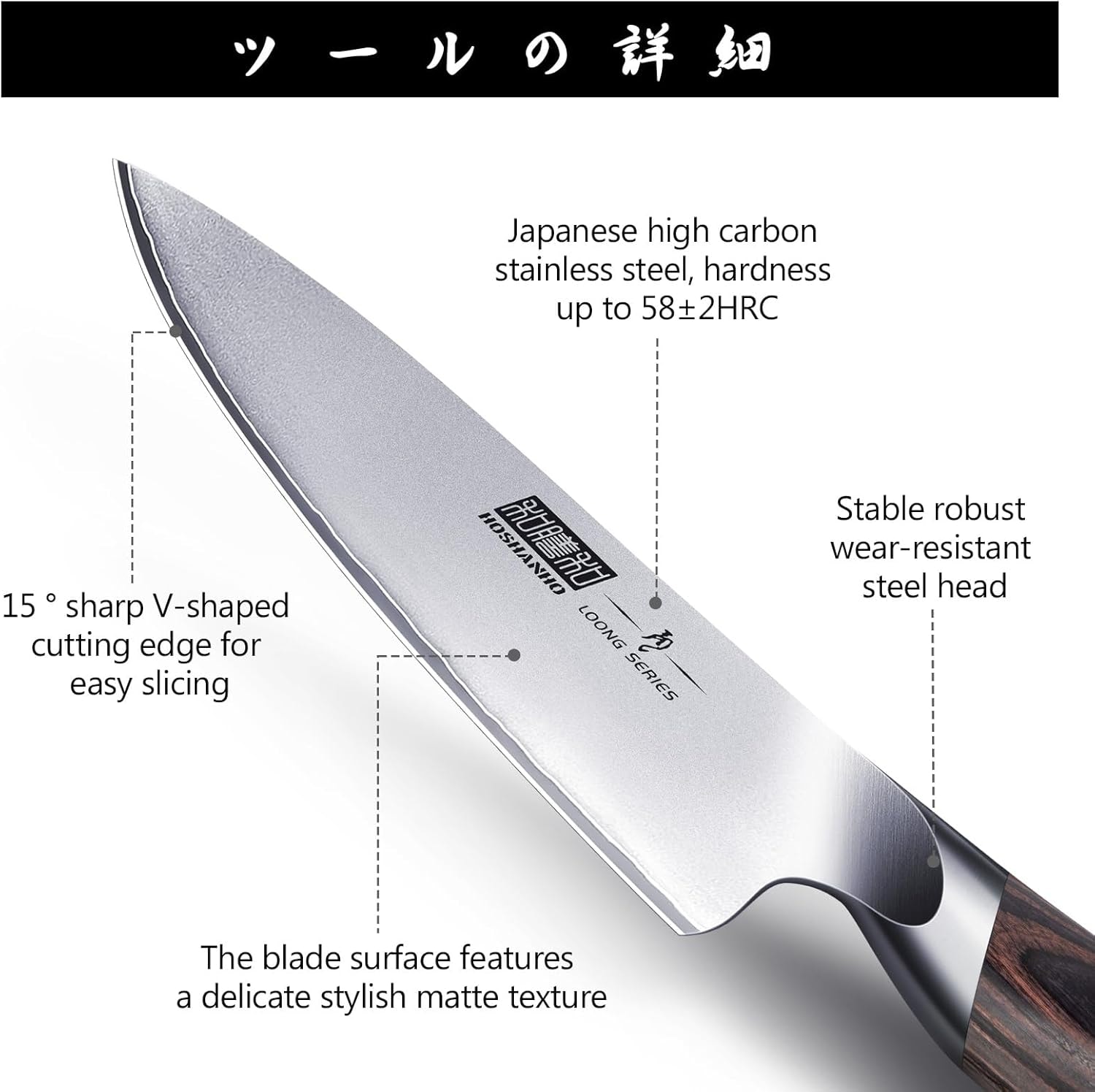 Set of 7 Japanese knives – 7 Pieces Knife Set – Silver – Knife Sets