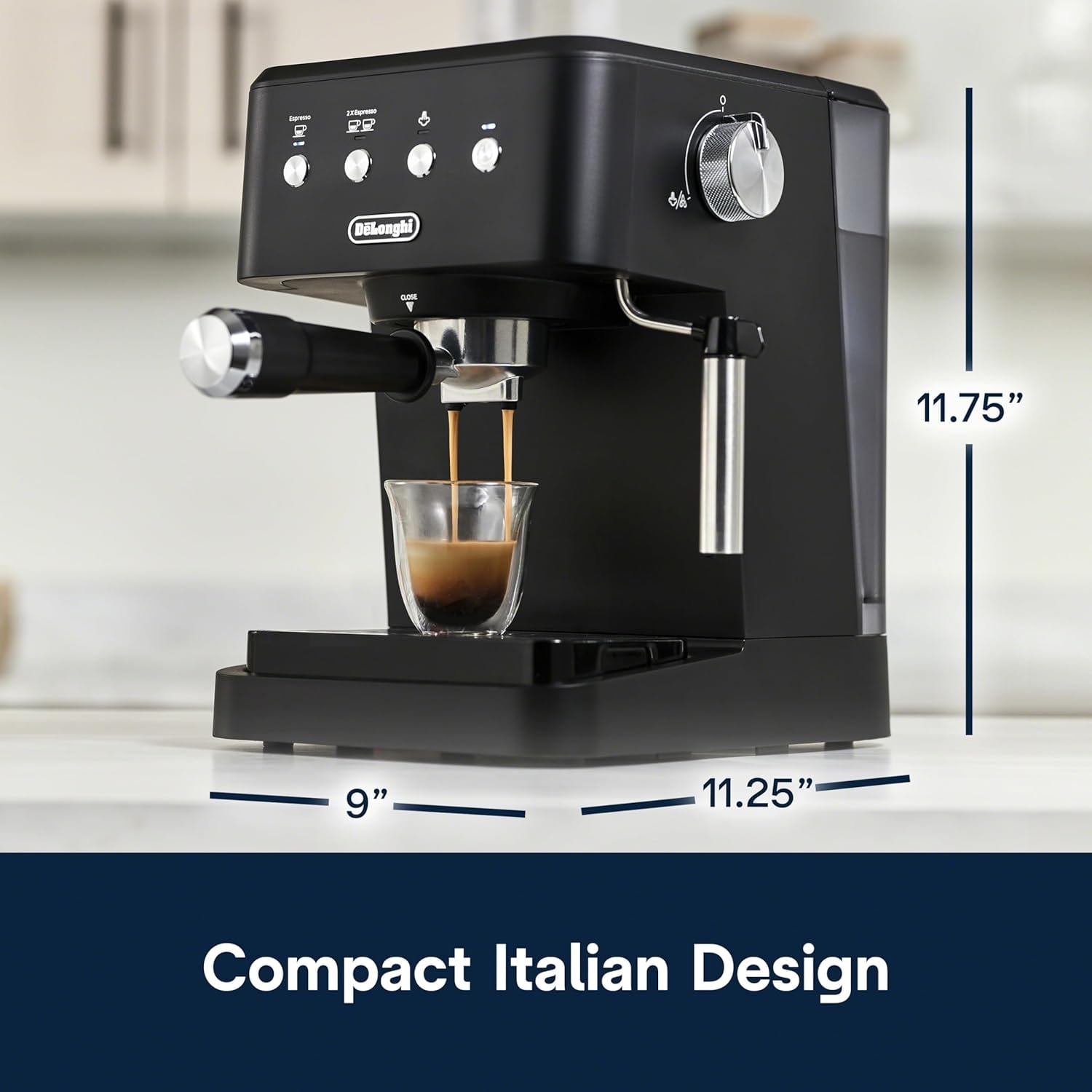 De'Longhi Classic Espresso Machine – Black – Semi-Automatic Espresso Machines
