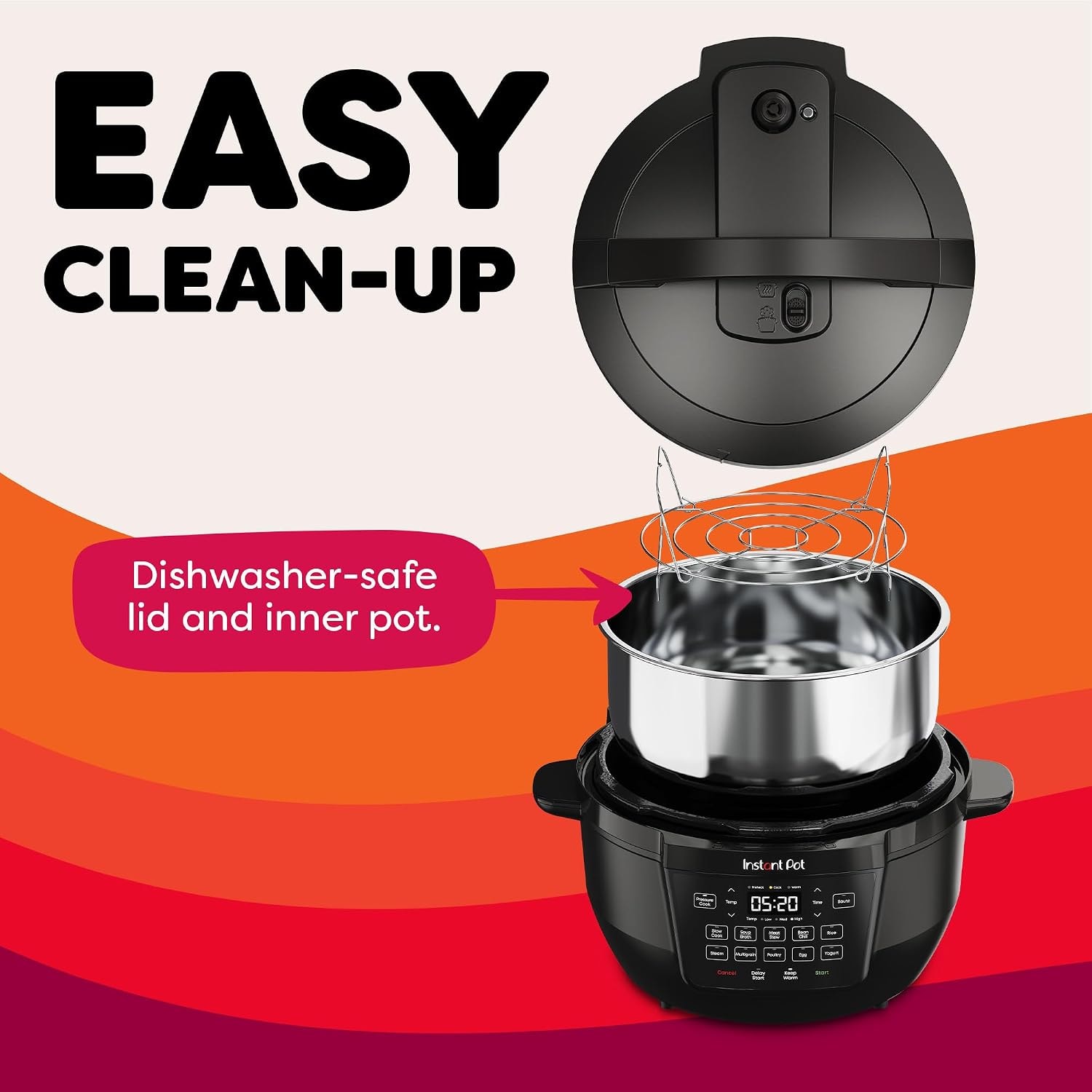 Instant Pot RIO 7.5-Quart 7-in-1 Electric Multi-Cooker – 7.5 quarts – Black – Electric Pressure Cookers