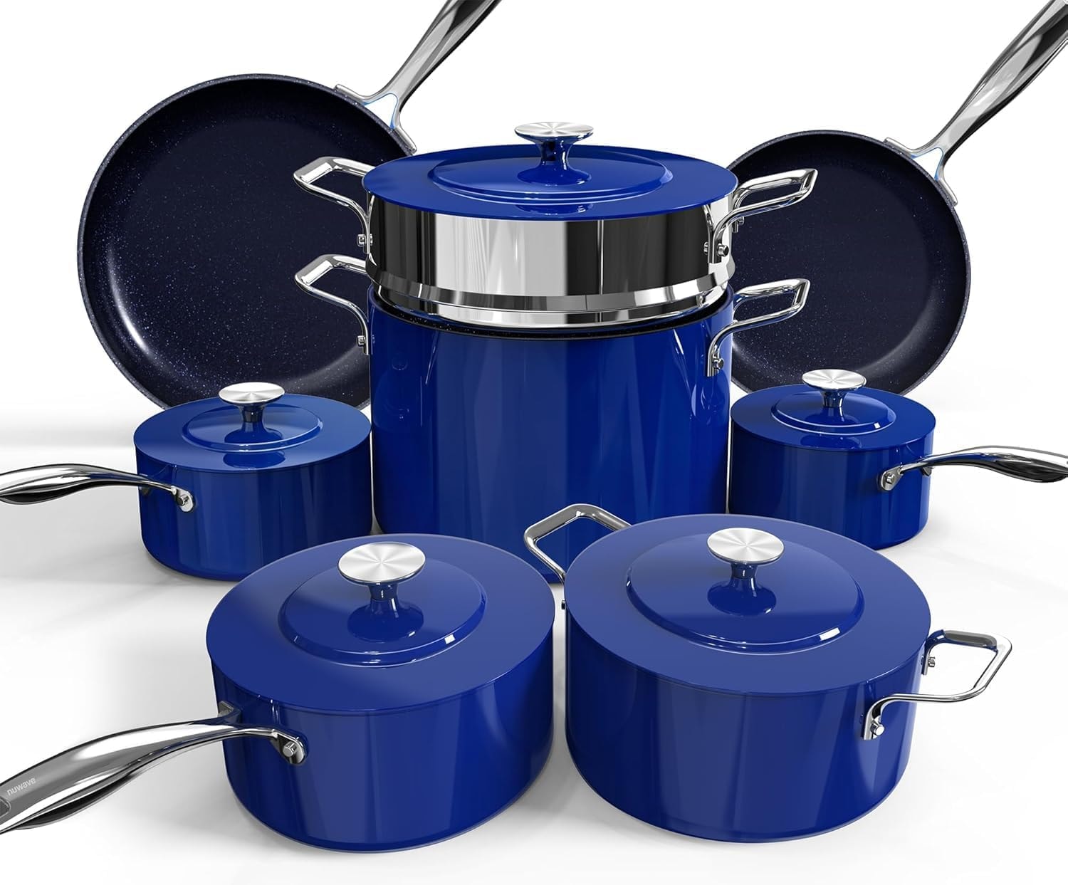 Nuwave Lux Pots and Pans Set – Multiple – Blueberry – Cookware Sets