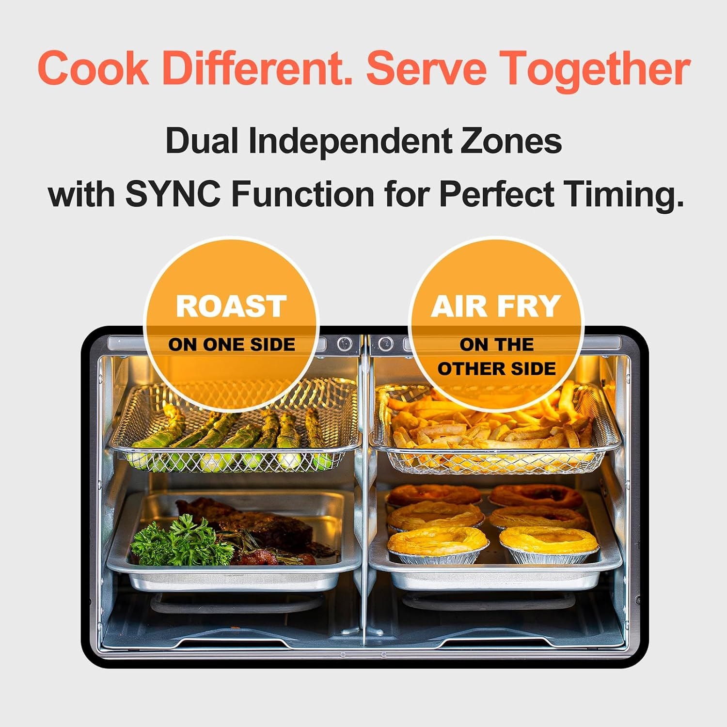 29QT Air Fryer Toaster Oven – 28 quarts – Silver – Air Fryers
