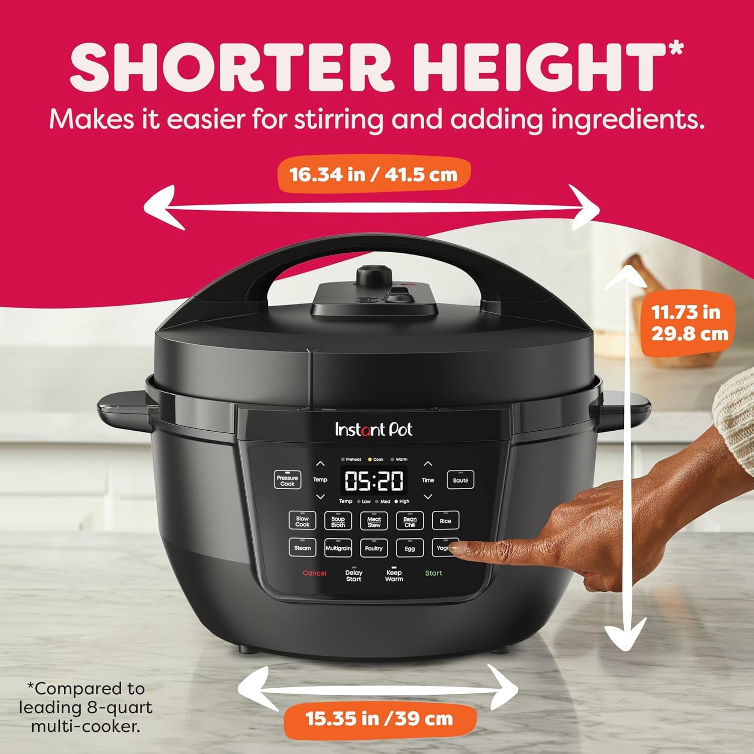Instant Pot RIO 7.5-Quart 7-in-1 Electric Multi-Cooker – 7.5 quarts – Black – Electric Pressure Cookers