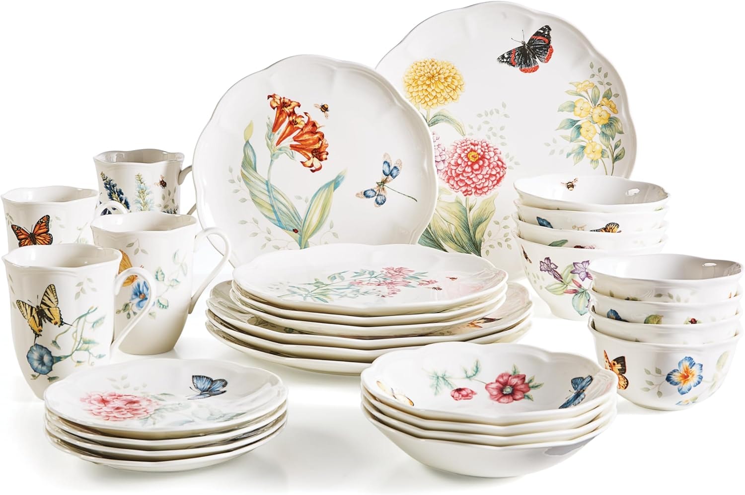 Lenox Butterfly Meadow 28-Piece Dinnerware Set – Multicolor – Dinnerware Sets
