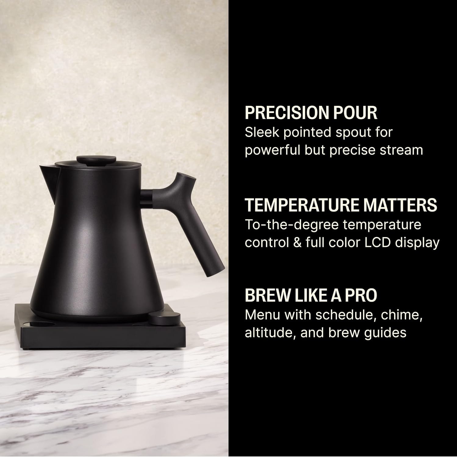 Fellow Corvo EKG Electric Kettle – 0.9 liters – Matte Black – Electric Kettles
