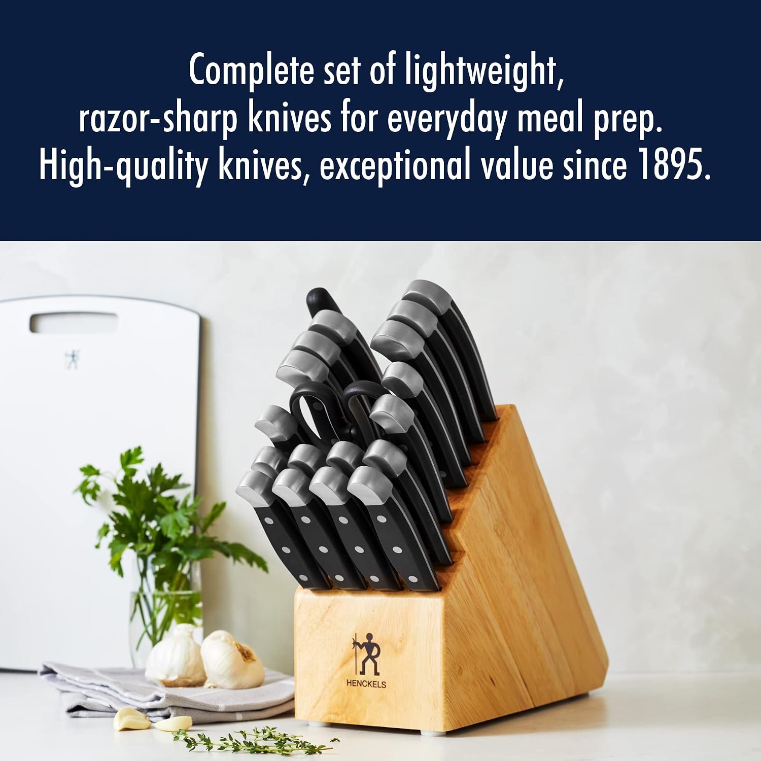 HENCKELS Statement 20-Piece Knife Block Set – Natural – Knife Block Sets