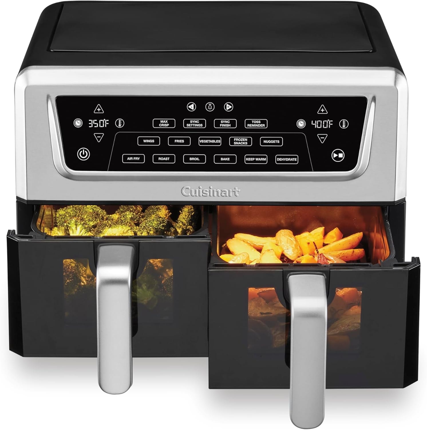 Cuisinart 9 Qt. Basket Air Fryer – 11 quarts – Black & Stainless – Air Fryers