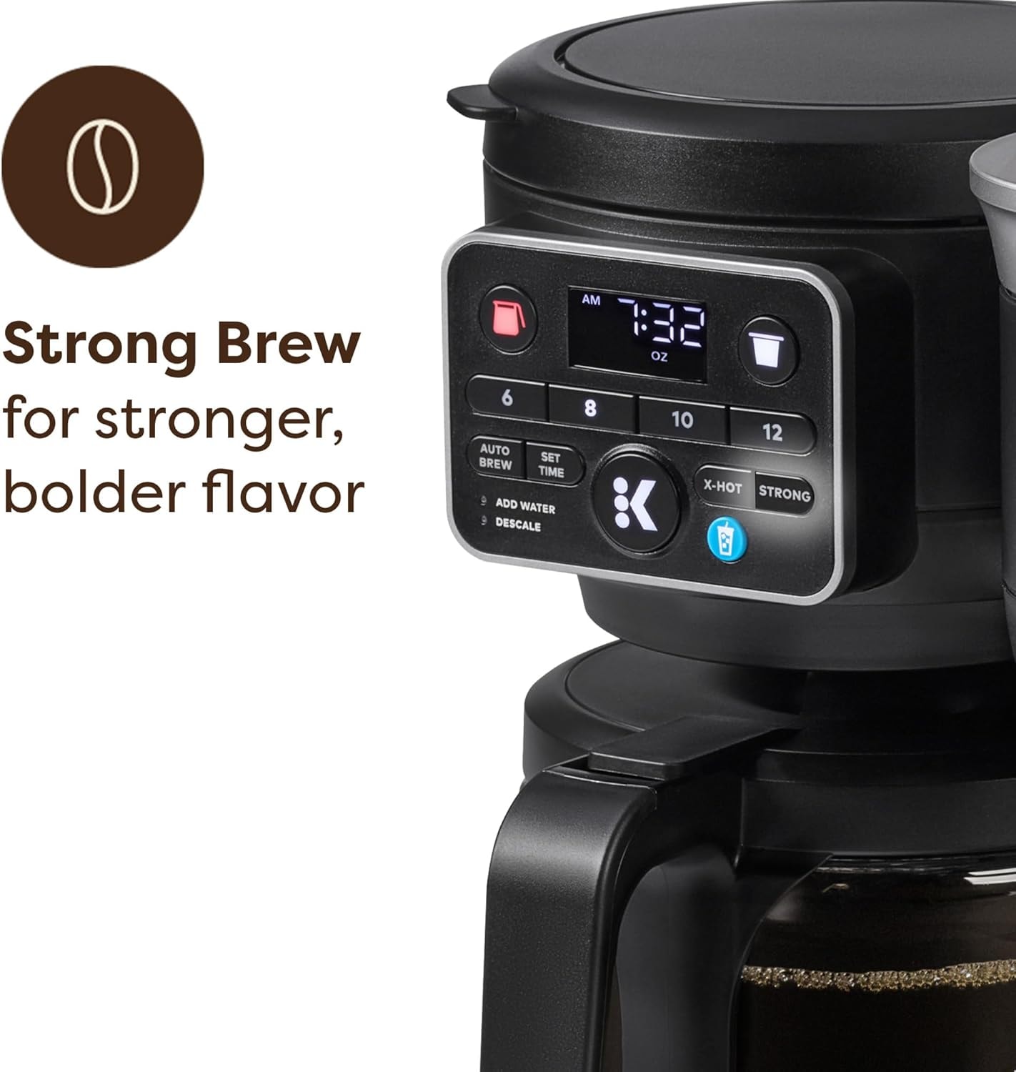 K-Duo Hot & Iced Single Serve & Carafe Coffee Maker Gen 2 – Black – Single-Serve Brewers