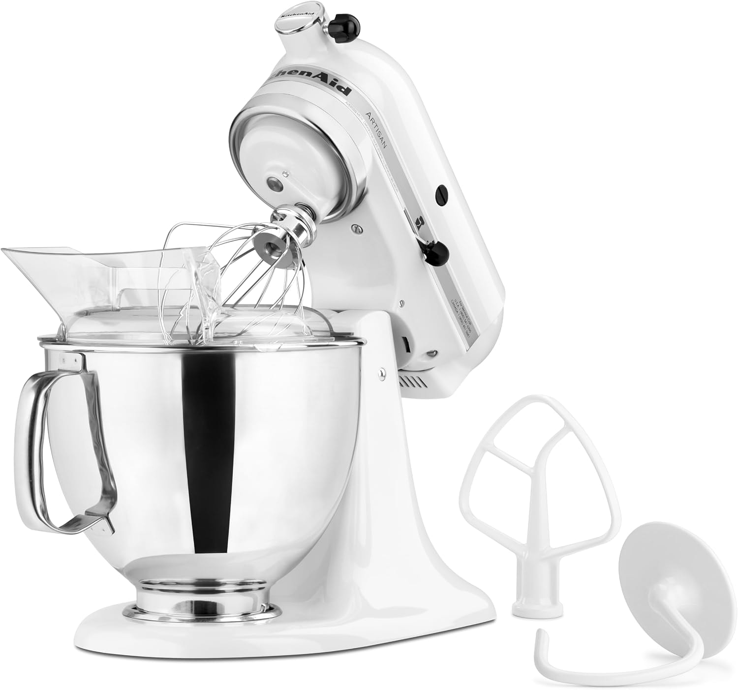 KitchenAid Artisan Series 5 Quart Tilt-Head Stand Mixer in White, KSM1 – 5 quarts – Stand Mixers
