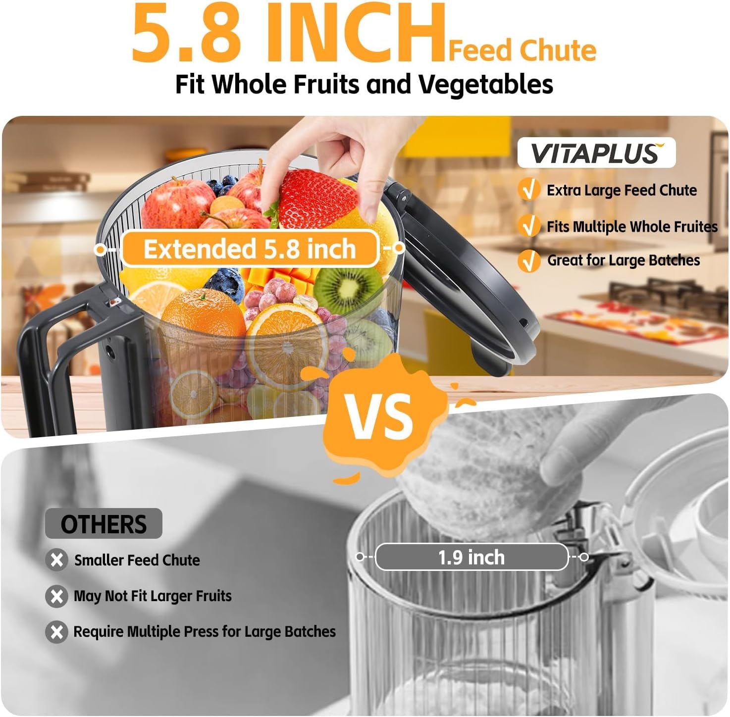 4.3 in. 200-Watt Stainless Steel Cold Press Juicer with 2-Auger and Ju – 2 liters – silver – Single Auger Masticating Juicers