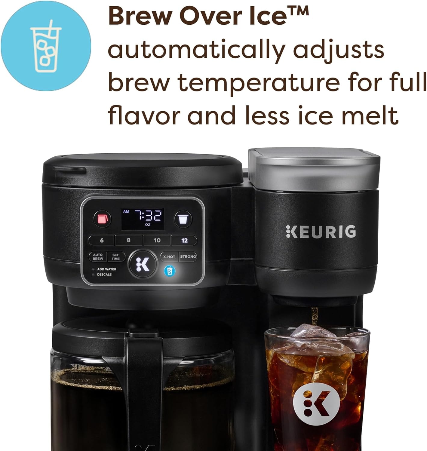 K-Duo Hot & Iced Single Serve & Carafe Coffee Maker Gen 2 – Black – Single-Serve Brewers