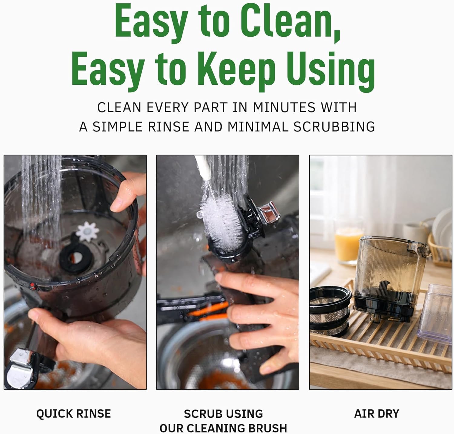 Kuvings AUTO10 Hands-Free Slow Juicer – 3 liters – Silver – Single Auger Masticating Juicers