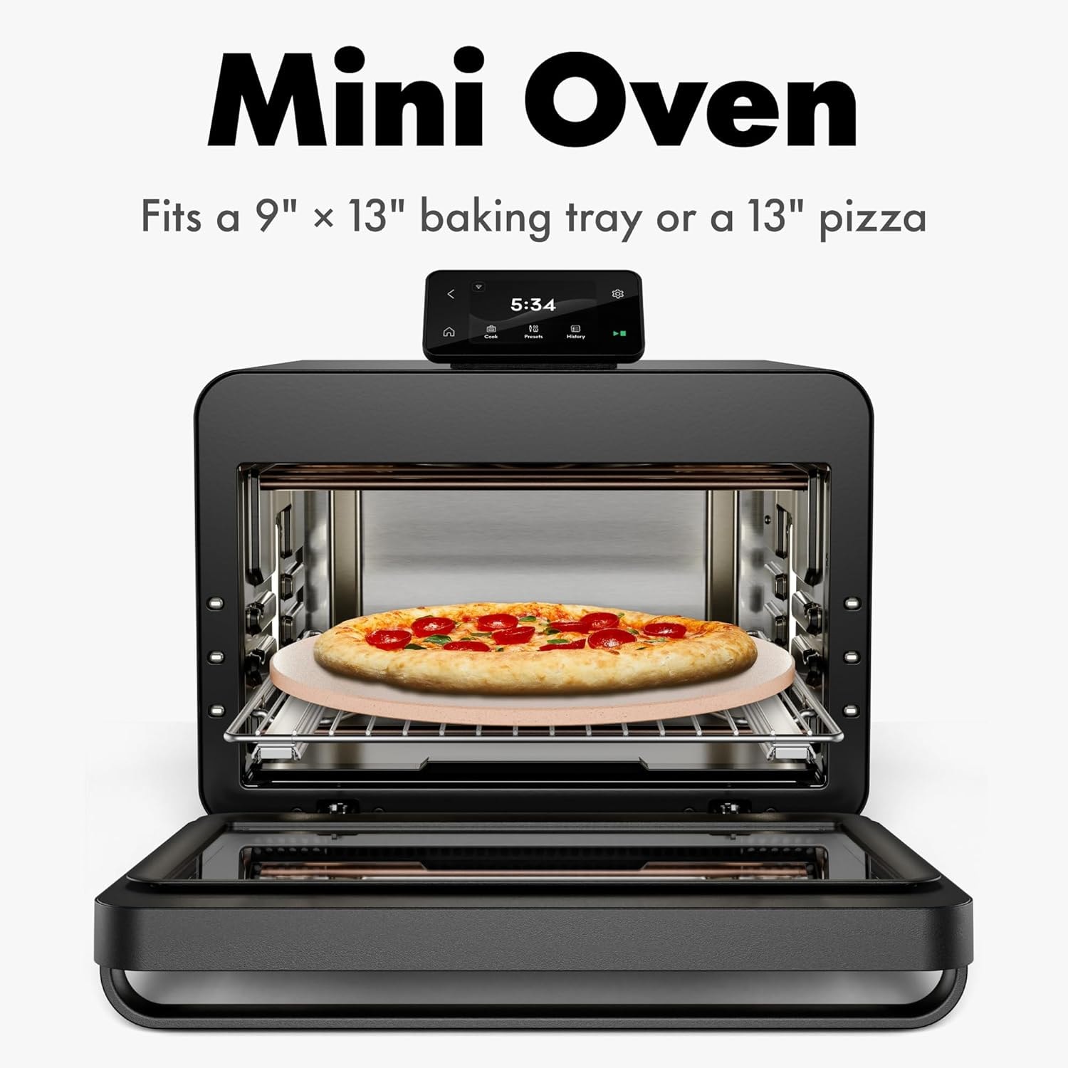 CHEF iQ MiniOven Smart Toaster Oven Air Fryer Combo – 25 quarts – Black – Convection Ovens