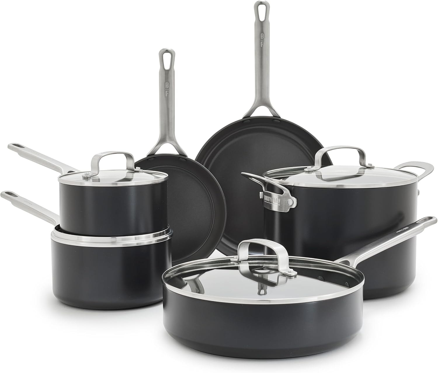 GreenPan Bobby Flay Chef Series Hard Anodized 10-Piece Cookware Set – Black – Cookware Sets
