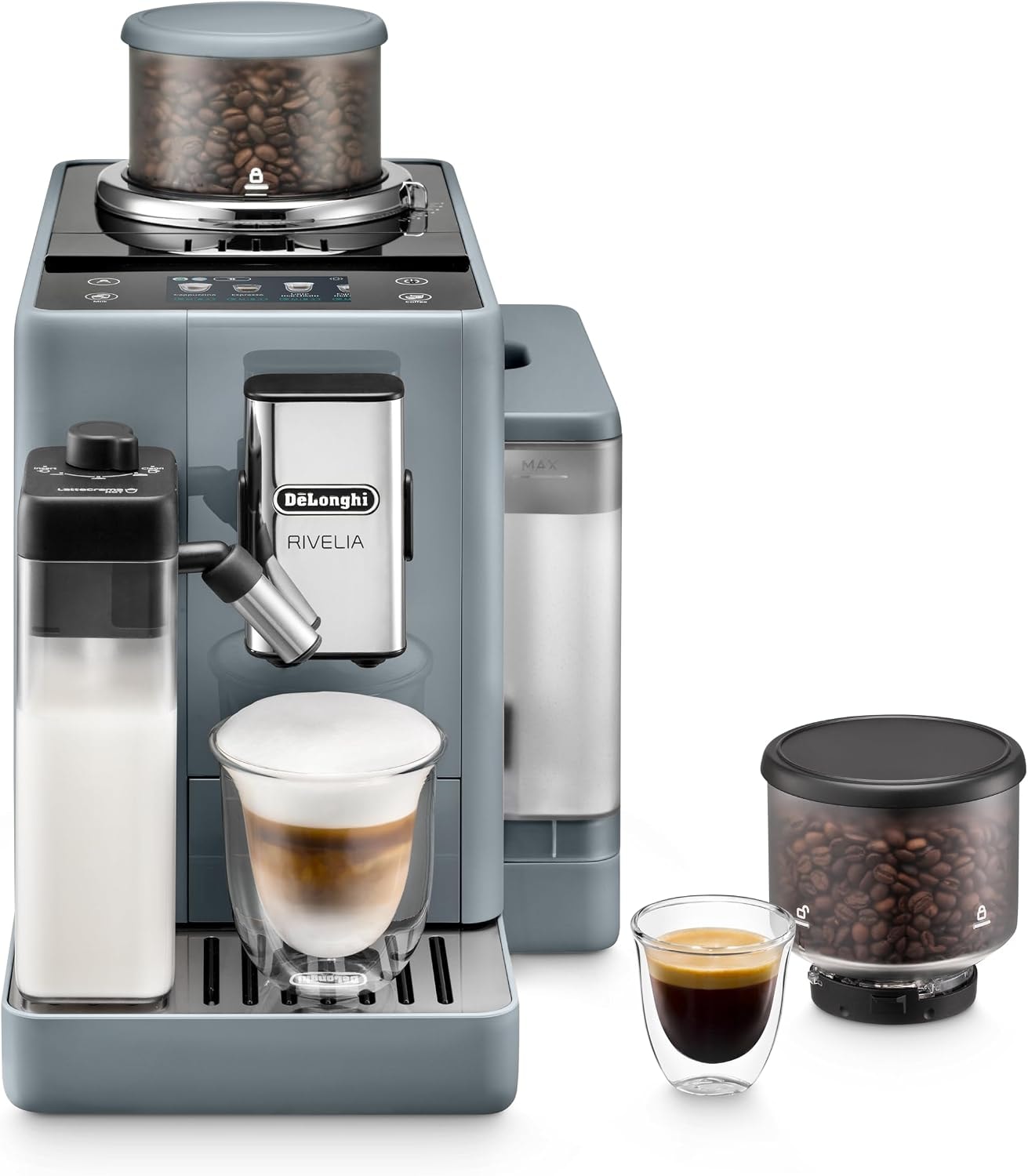 De'Longhi Rivelia Fully Automatic Espresso Machine – Pebble Gray – Super-Automatic Espresso Machines