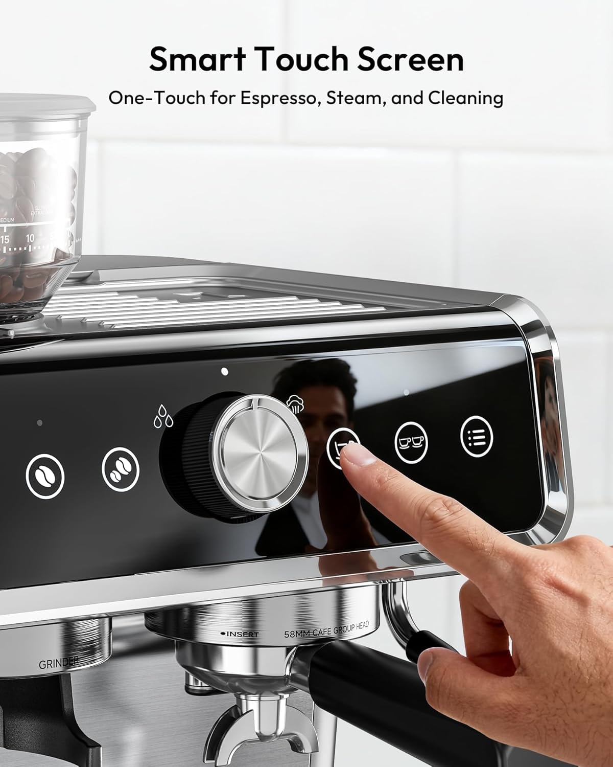 Thyme & Table Barista Grade Espresso Machine – 2.8 liters – Silver – Semi-Automatic Espresso Machines