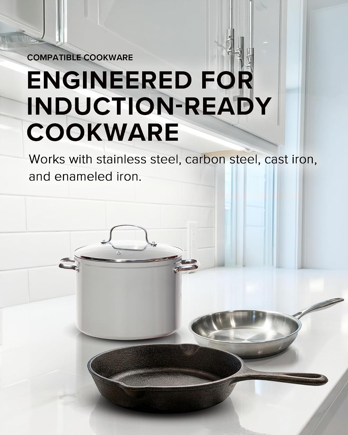 Prestige PIC 9.0 2000 W Induction Cooktop – 8" Heating Coil x2 – Black – Countertop Burners
